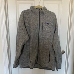 Mens grey zip up Patagonia jacket. Size XXL.
